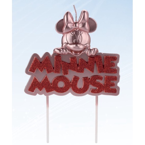 Vela Minnie Metalizada Rose Gold Disney - Rizzo em Oferta na Shopee