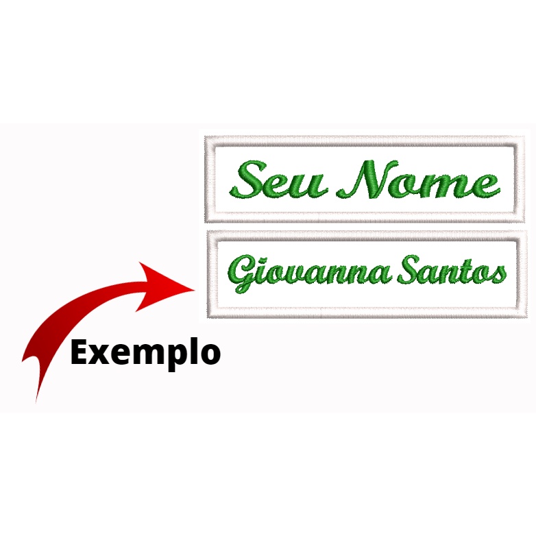 Patch Nome Bordado Termocolante -  Jalecos