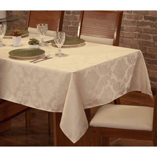 Toalha de Mesa Jacquard Quadrada 1,60m X 1,60m - Várias Cores em Oferta na Shopee