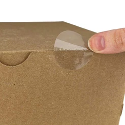 Etiqueta Lacre de Segurança Transparente Redondo 25mm - Pacote 100 Unidades AD1048