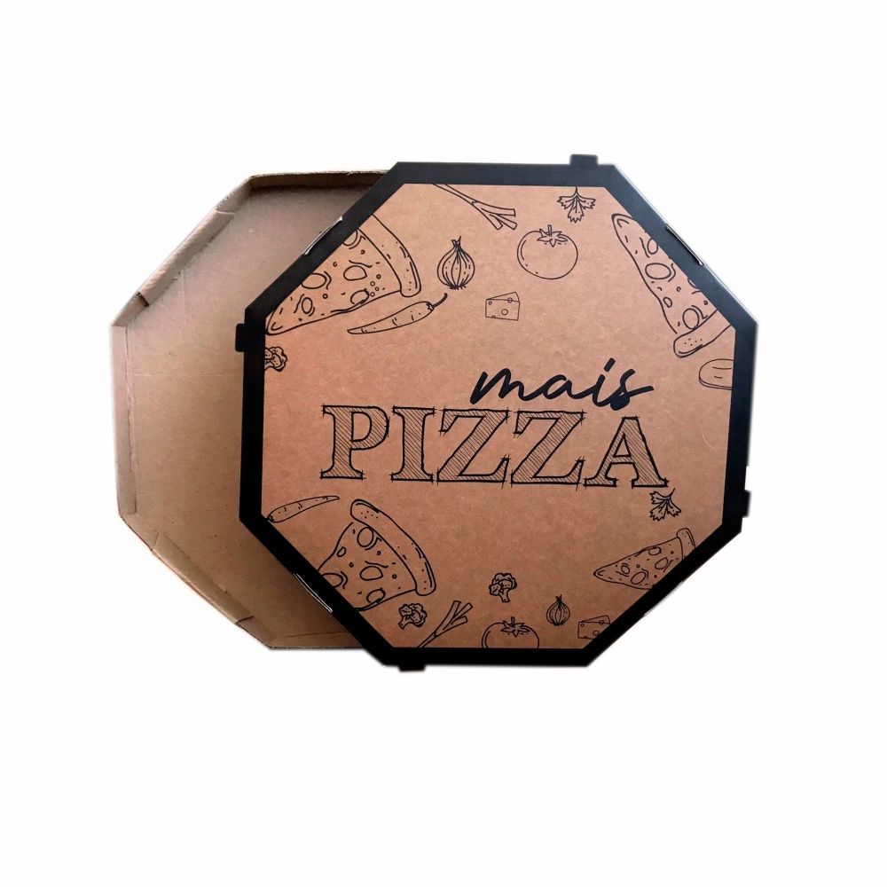 EMBALAGEM PARA PIZZA 35CM KRAFT IMPRESSA MAIS PIZZA