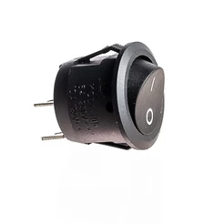 16x Chave Tic Tac Redonda Preta Interruptor 2T 2P On-Off