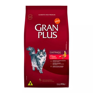 Racao Gran Plus Gatos Castrados Carne E Arroz 10,1kg em Oferta na Shopee