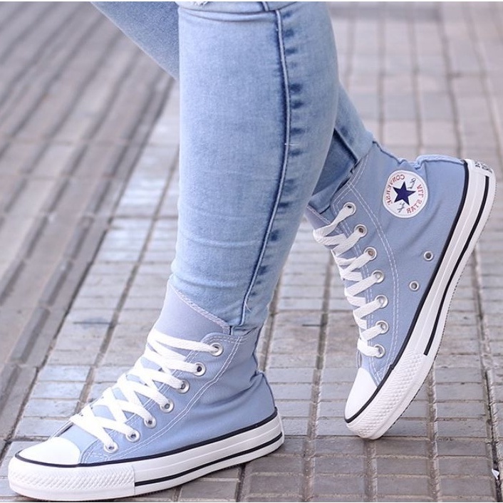 All Star Feminino Bota Azul Bebe Compre Aqui Shopee Brasil