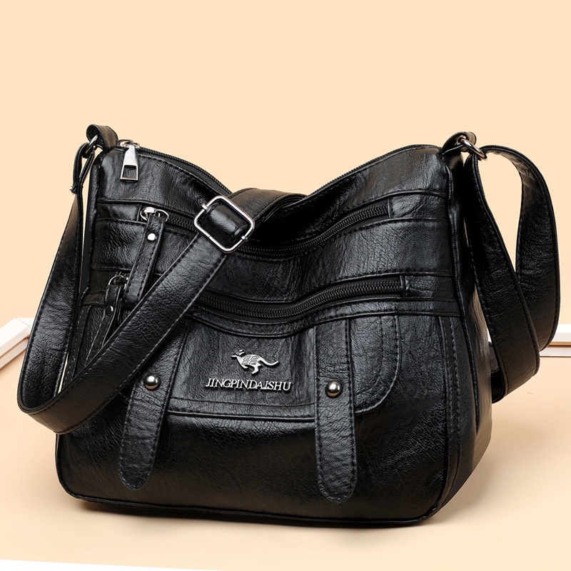 Crazy Bag Large Capacity Flexible Leather Cross Shoulder Shoulder Bag Waterproof For Women · foto 2