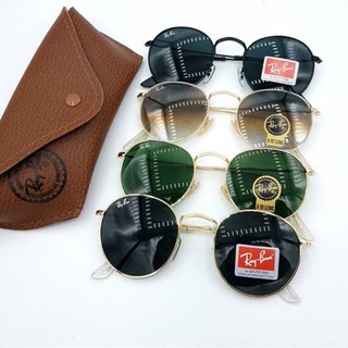 Óculos De Sol Rb Round Retro Feminino Masculino Lente Vidro Uv400