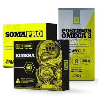 Kit Termogênico Kimera Thermo e Ômega 3 Poseidon e Soma Pro Pré Hormonal Iridium Labs