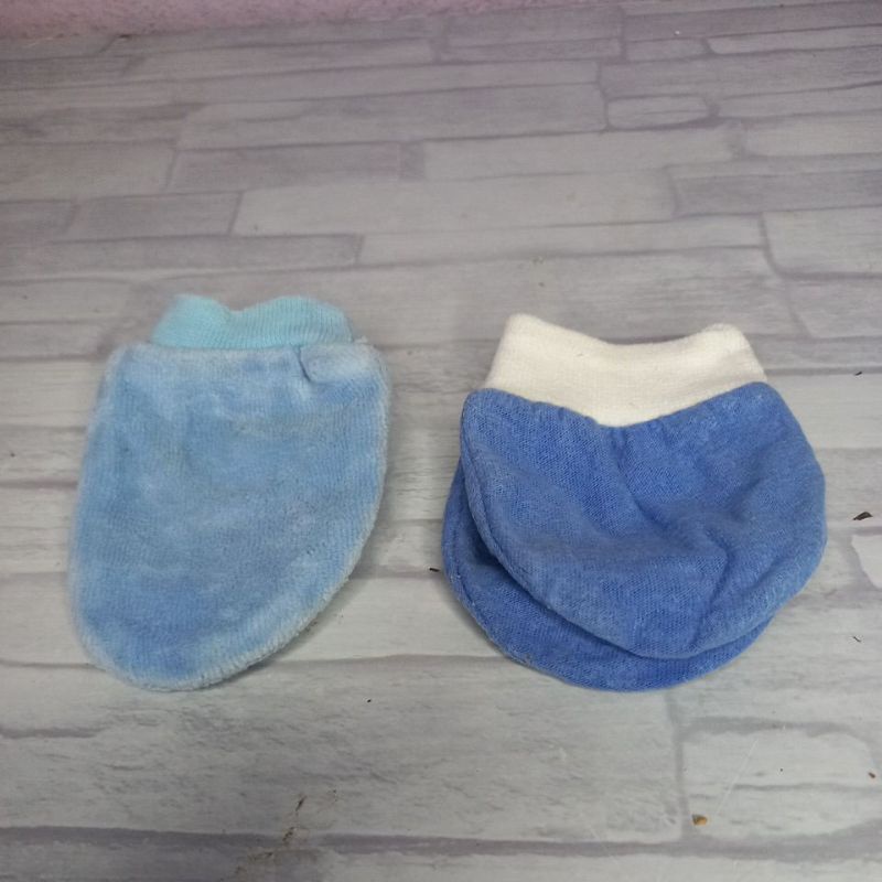 2 pares de luva usado azul