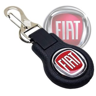 Chaveiro com mosquetão FIAT em três modelos, Modelo Pingo, Modelo Original e Modelo Couro