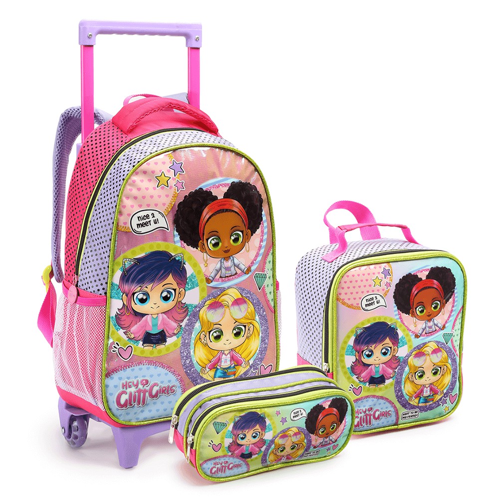 Kit Mochila Infantil Feminina Rodinhas Little Girls Linda | Shopee Brasil