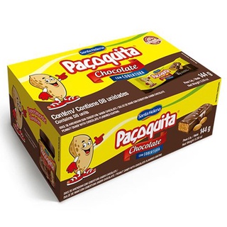 Paçoquita Coberta com Chocolate 144g - Santa Helena em Oferta na Shopee