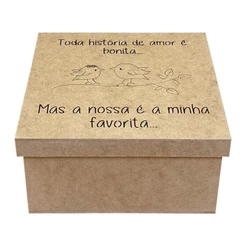 Caixa 20x20x10 Personalizada Tampa Sapato Mdf Cru Diversos Modelos