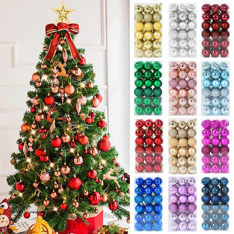 40peças de bolas de natal/Bola De festao natal Ornamentos Para Decoração De Árvore De Natal /Decoração de Natal