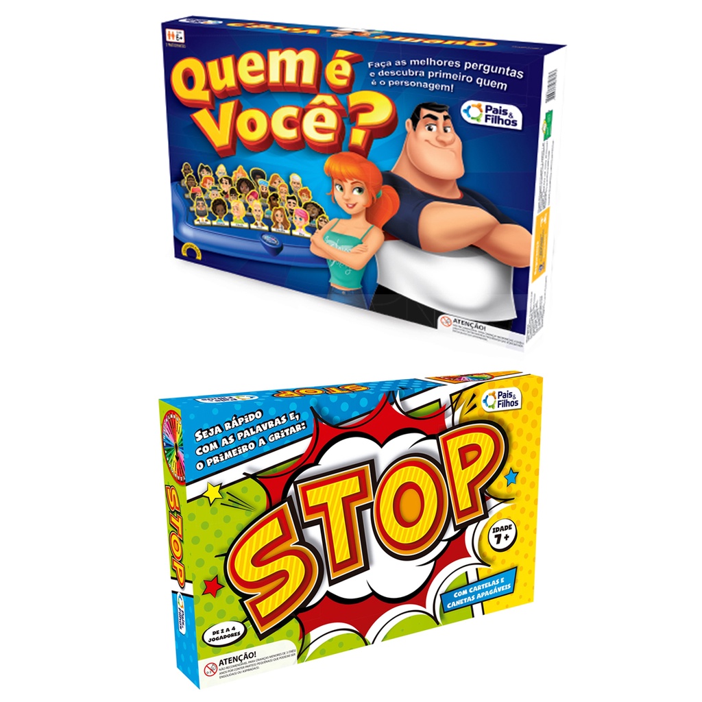 Jogo Quem é Você Top Line + Stop - Pais e Filhos