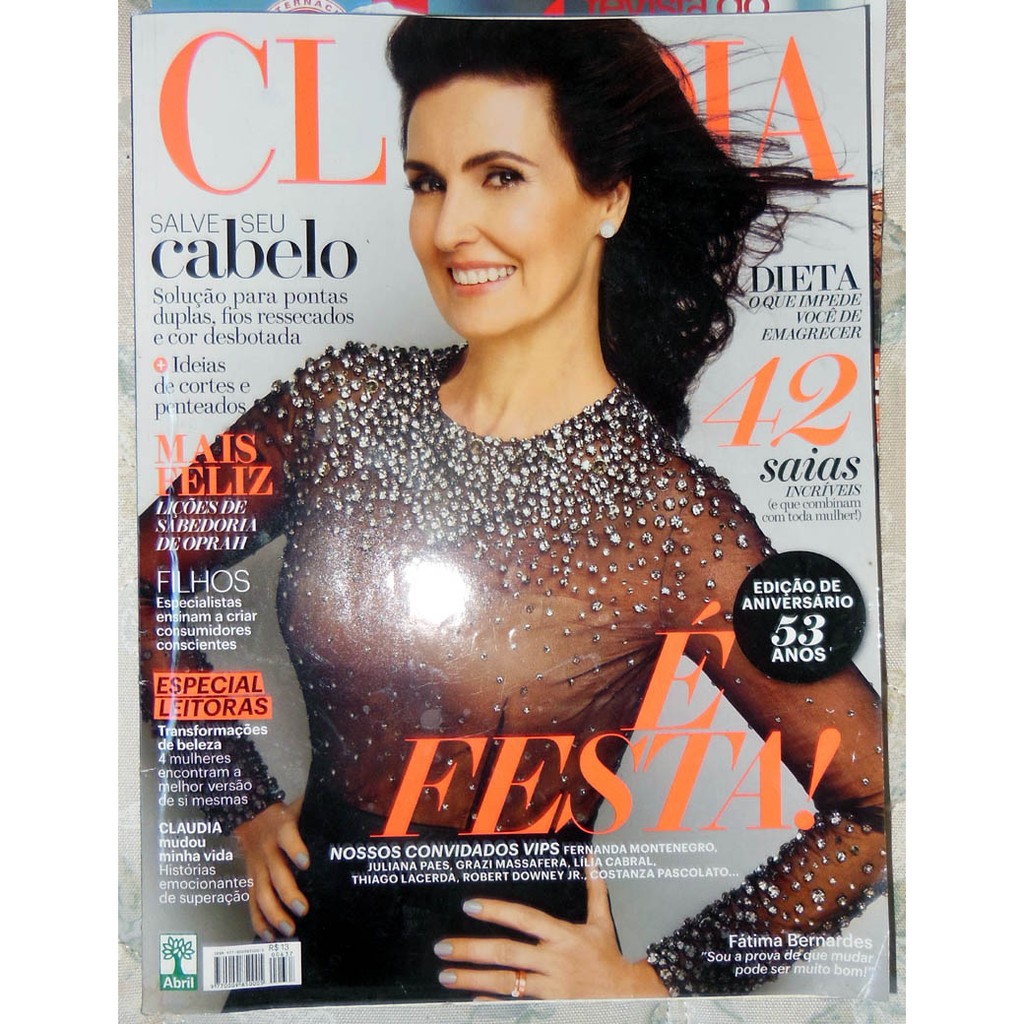 Revista Claudia Nº 637 Fátima Bernardes Thiago Lacerda 2014