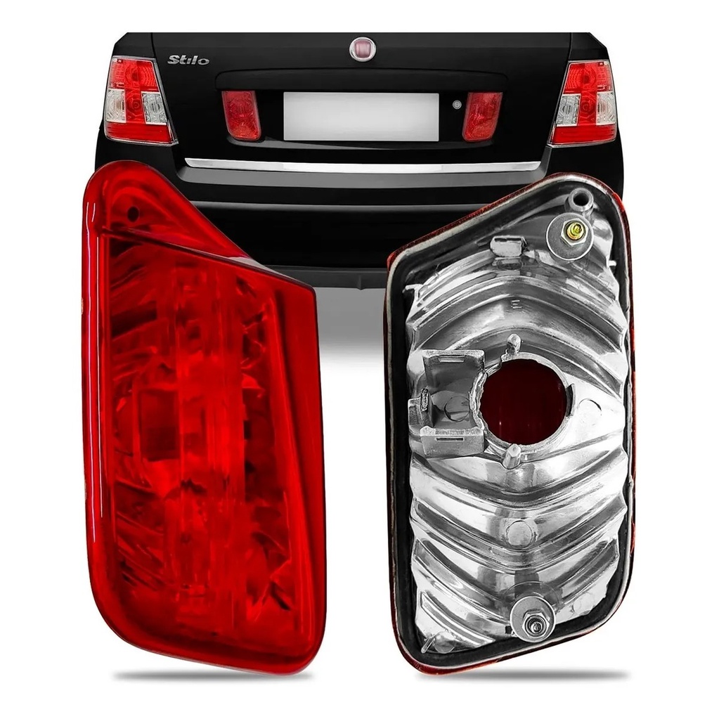 Lanterna Traseira Placa Neblina Fiat Stilo 02 2012 Lado Esquerdo Motorista
