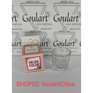 Copo Dappen Dapen vidro mistura pó líquido unha gel henna rena Helen Color