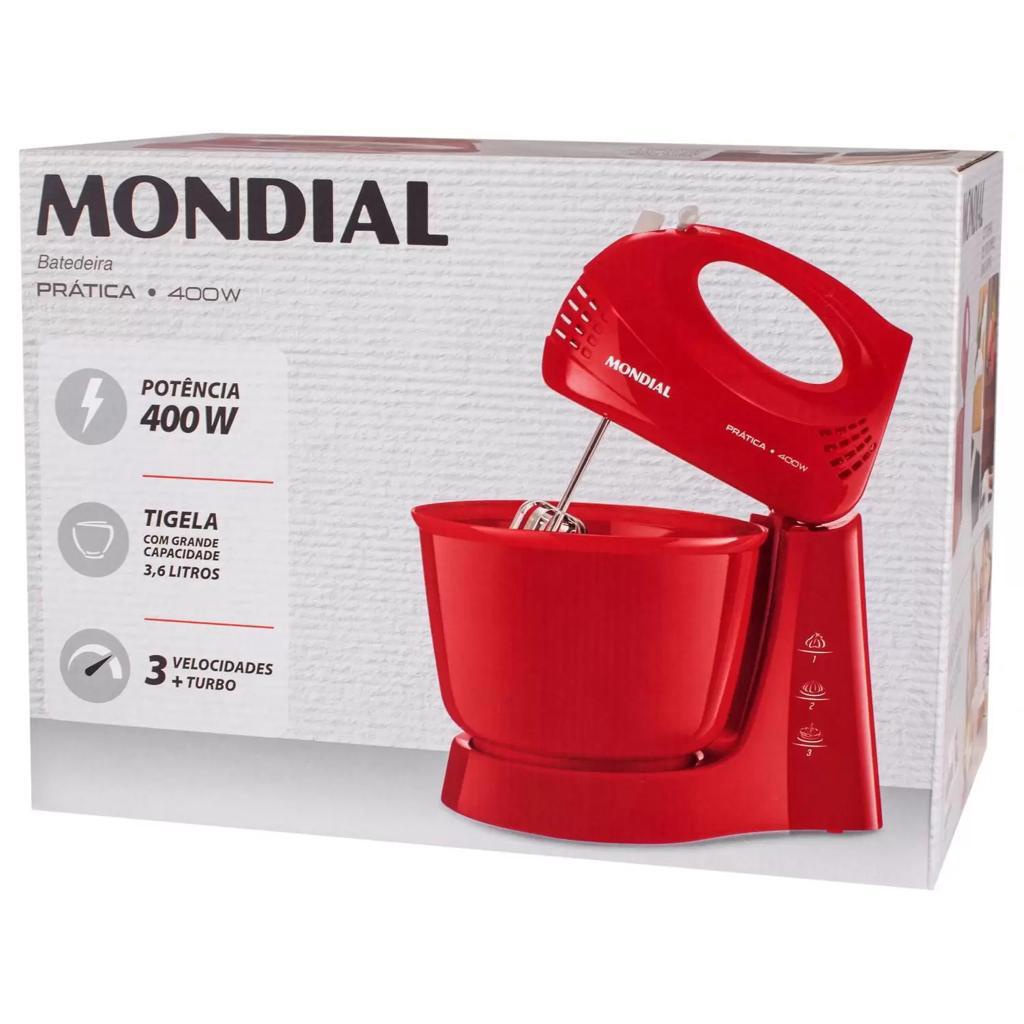 Batedeira Mondial Prática 127V B-44-B Com 400 Watts 3 Velocidades ...