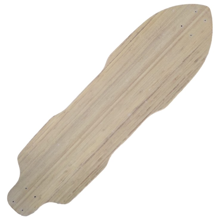Shape Varial Shark Bamboo + Maple Com Lixa Transparente - Skate Longboard Melhor preço com Nota Fiscal
