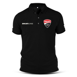 Ducati Corse Racing MotoGP Motocicleta Moda Casual Polo Camiseta Algodão Unisexo Camisa
