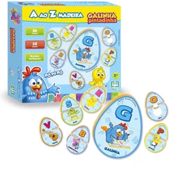 JOGO A AO Z GALINHA PINTADINHA PEDAGOGICO 52 PCS - NIG BRINQUEDOS