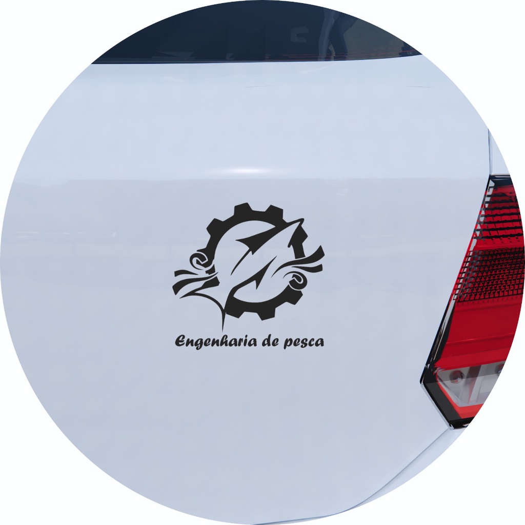 Adesivo de Carro Profissão Engenharia de Pesca Curso