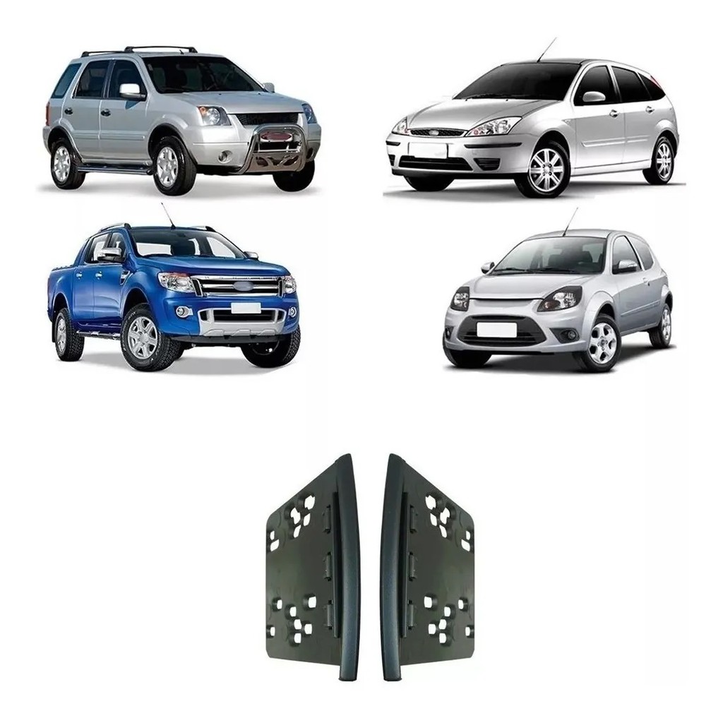 Moldura Som Multimídia Dvd 2din Ford Ka Autoplast Preta em Oferta na Shopee