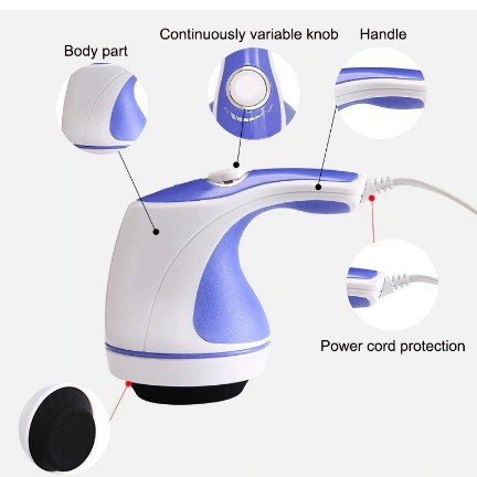 massageador spin relaxamento 360 com 6 pecas spin uso profissional dores nas costa pernas pe com 2.500 RPM Voltagem 220v