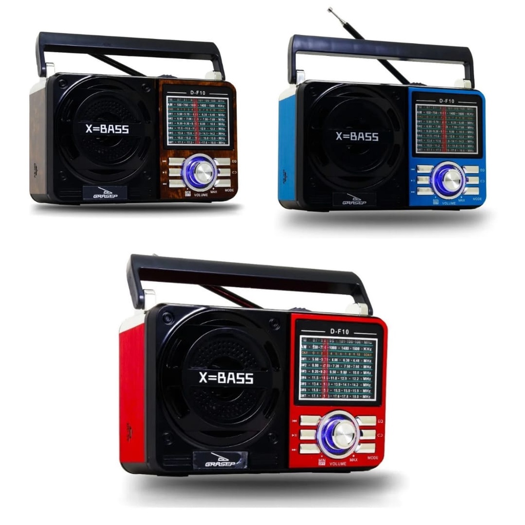 Rádio A Pilha E Tomada Am Fm Sw Pendrive Com Sd Radinho 1088