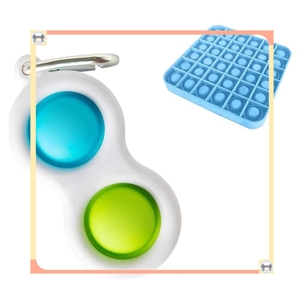 Details about   Simple Dimple Push Pop it Keychain Sensory Kid Fidget Toy Stress Relief Bubble