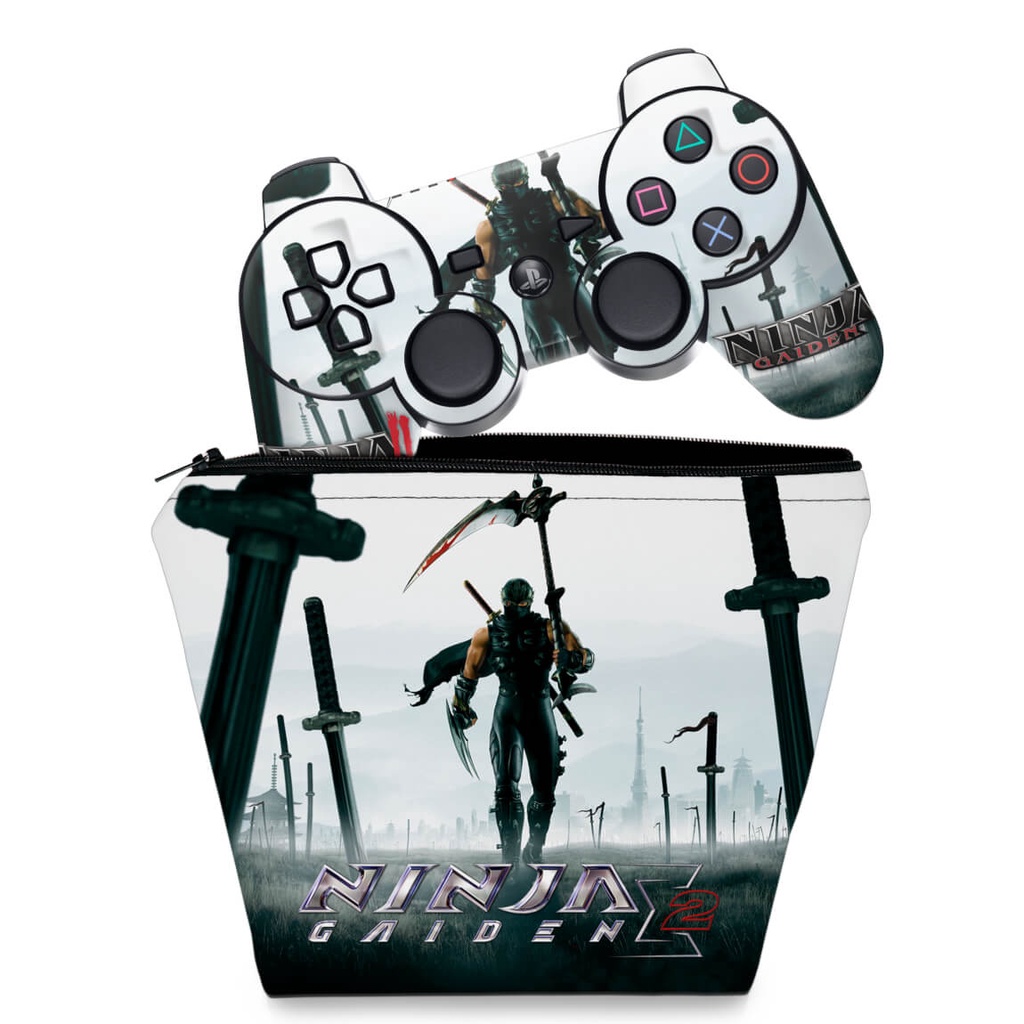 Capa Case e Skin Adesivo PS3 Controle - Ninja Gaiden