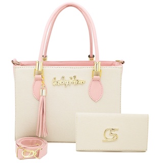 Kit bolsa feminina gaby show Bicolor Transversal Feminina Tradicional**tendencia**