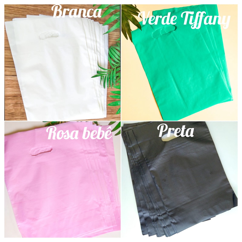 SACOLA PLÁSTICA PREMIUM BOCA DE PALHAÇO 20x30 - 50 UNID. em Oferta na Shopee