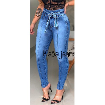 calça jeans com lycra feminina cintura alta