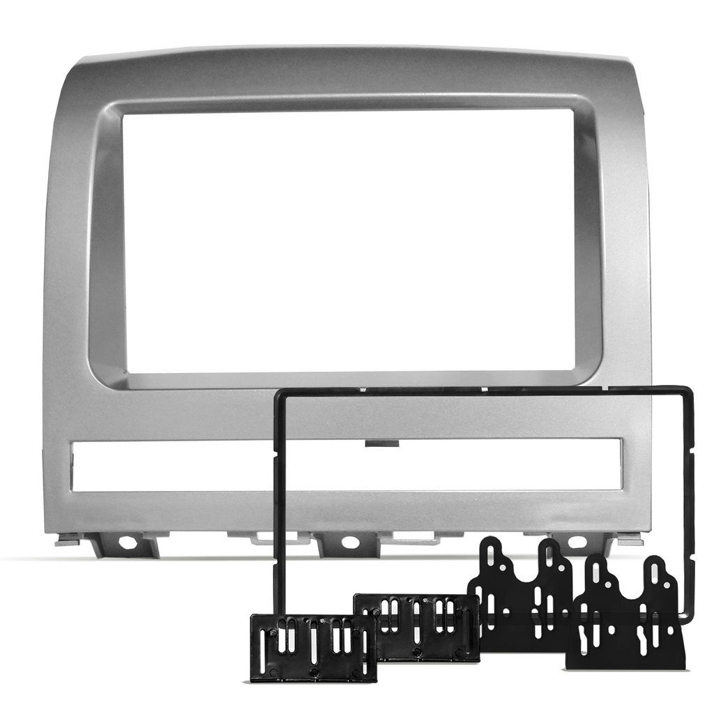 Moldura 2 Din Multimidia Dvd Palio Strada Idea Siena Prata