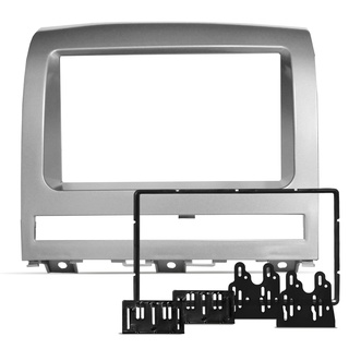 Moldura 2 Din Multimidia Dvd Palio Strada Idea Siena Prata