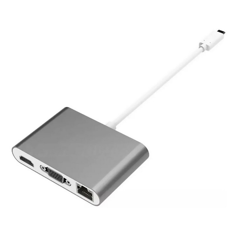 Adaptador Multiporta 6x1 Type-C Vga/HDMI Tce-rcnb106 Infokit