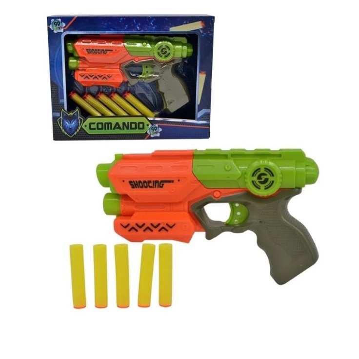 Pistola  Arma Elite Lança Dardos Gatilho Estilo Nerf