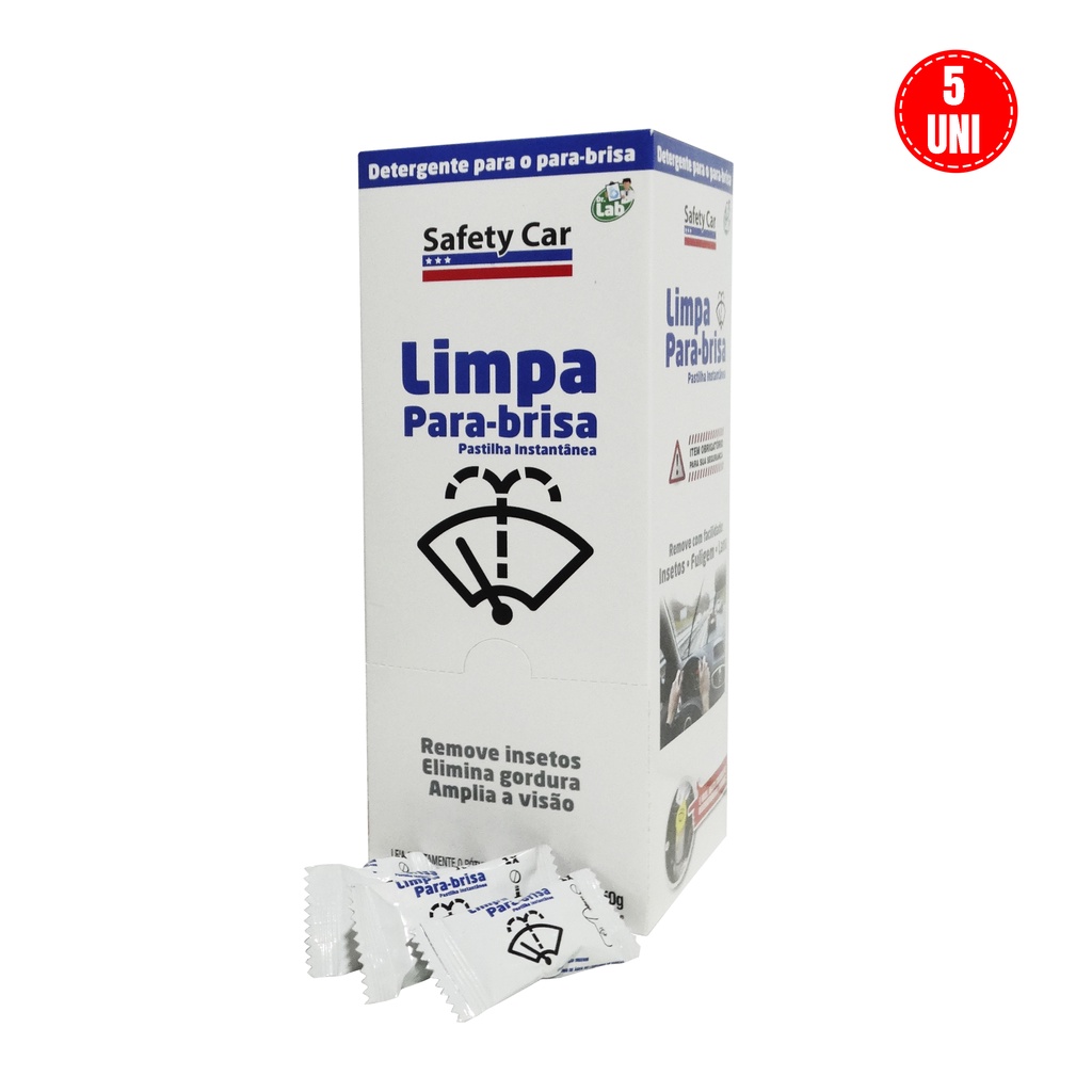 5 Unidades Pastilha Limpa Parabrisa Remove Insetos Lama Fuligem Safety Car