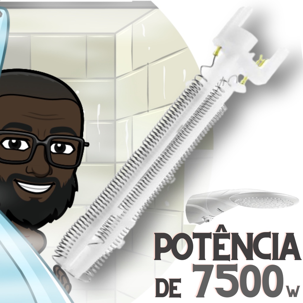 Resistência Para Chuveiro Elétrico Advanced Similar Lorenzetti 220v Ducha 7500W