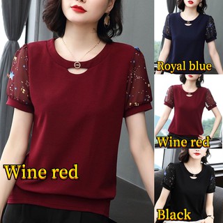(Em Estoque) Blusa Feminina Tamanhos Grandes De Manga Curta Camiseta Solta