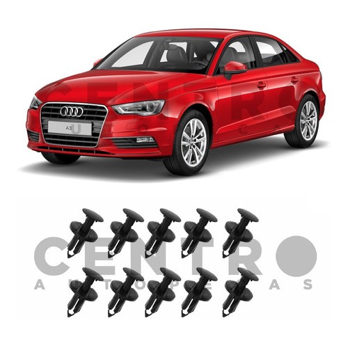 10 Presilha Grampo Parachoque Audi A3 Sedan 2019 2020