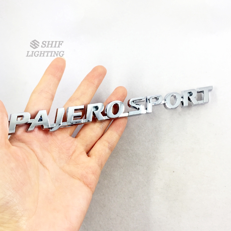 1 x ABS Chrome PAJERO SPORT Logo Letter Car Auto Emblema Traseiro Adesivo Decalque Para MITSUBISHI