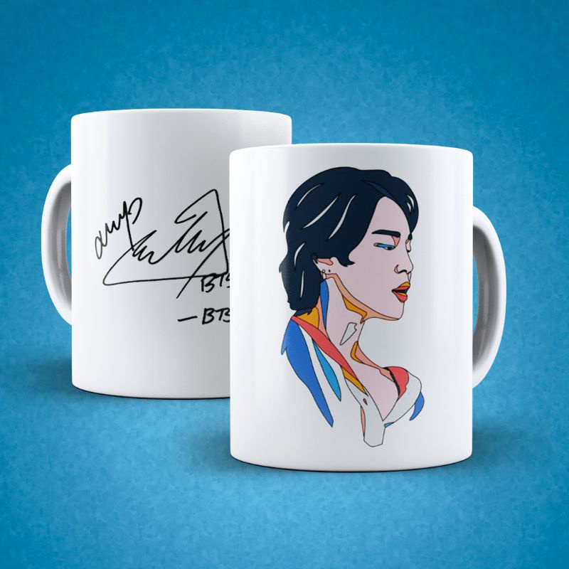 Caneca BTS Jimin - autógrafo (Porcelana)