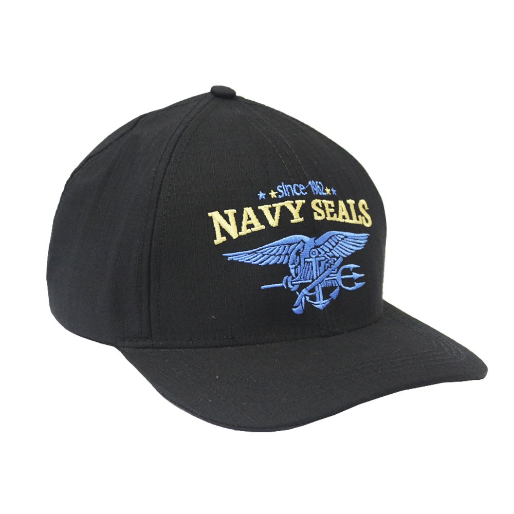 Boné Militar Rip Stop Bordado Navy Seals | Preta - Atack