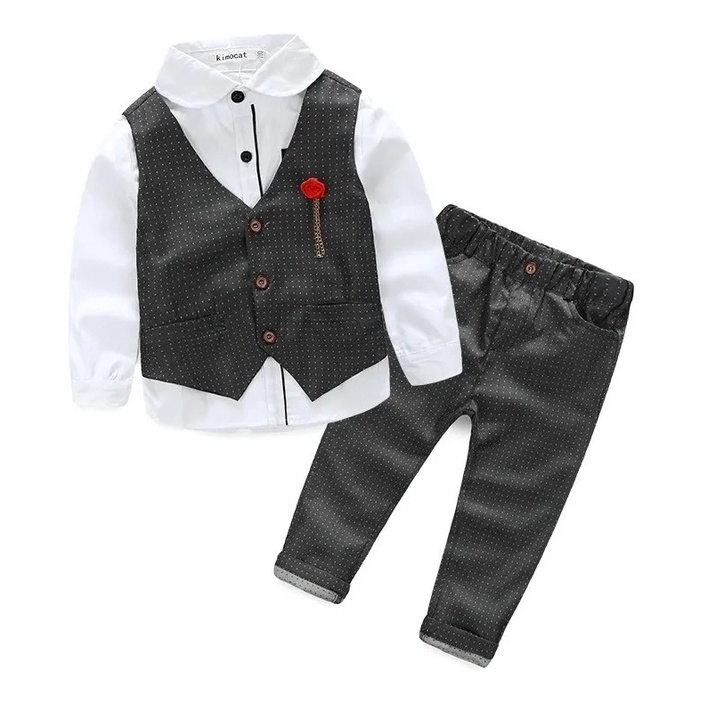 Terno Infantil Conjunto Social Roupa Casamento Pajem Preto Menino Colete Lindo Oferta
