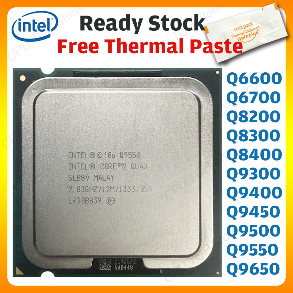 Intel Quad Core 2 Q9505 Q9400 Q8300 Q9650 Q9550 Q9500 Q9300 Q8400 Q8200