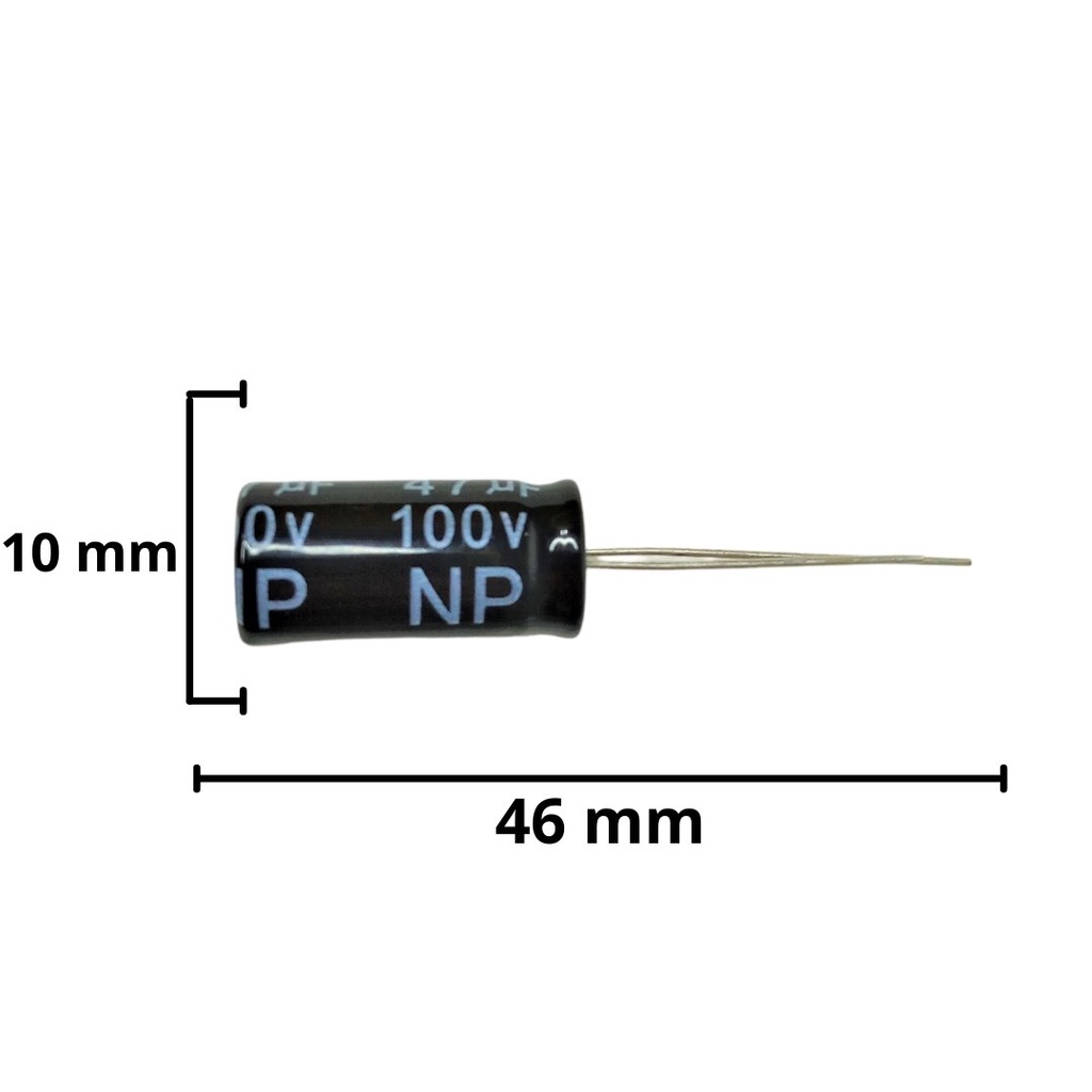 CAPACITOR BI-POLAR 47X100 - 47UF 100V (DRIVER/CORNETA)