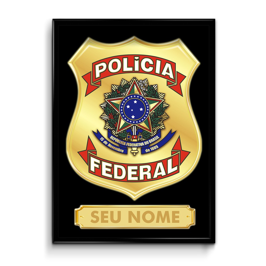 Quadro DPF Polícia Federal Personalizado Com Nome