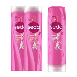Kit 2 Shampoos + 1 Condicionador Seda Cocriações Ceramidas com 325ml
